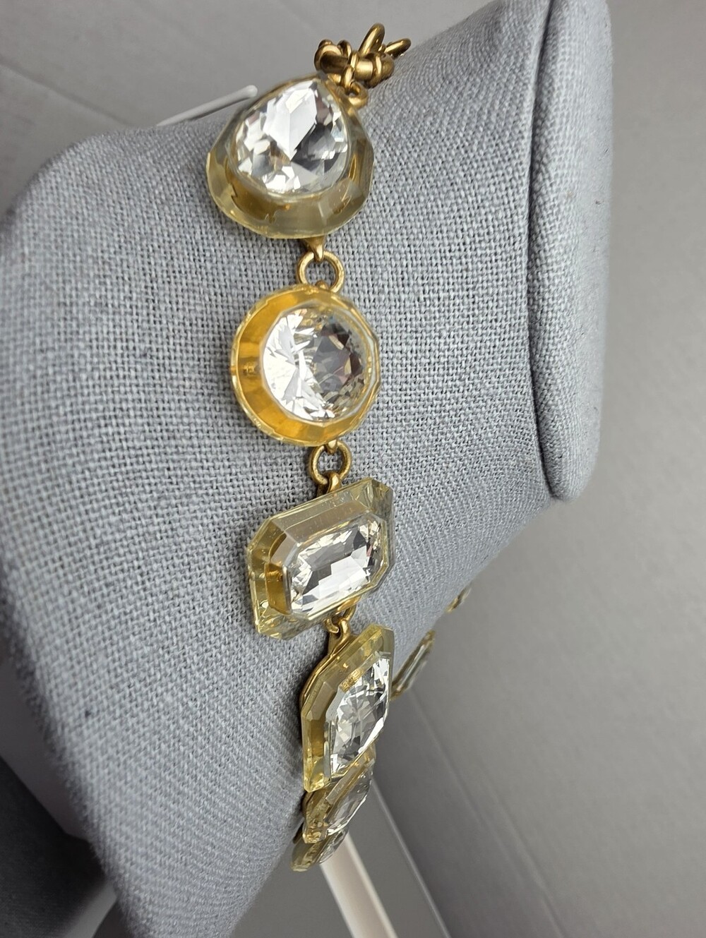 [J. Crew] Jewel Box Clear Faceted Crystal Statement Necklace - Picture 7 of 16